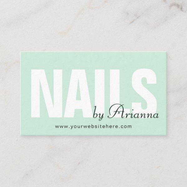 Nail Salon | Nail Tech | Nail Stylist Mint Green