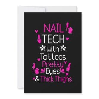 Nail Tech With Tattoos Invitation