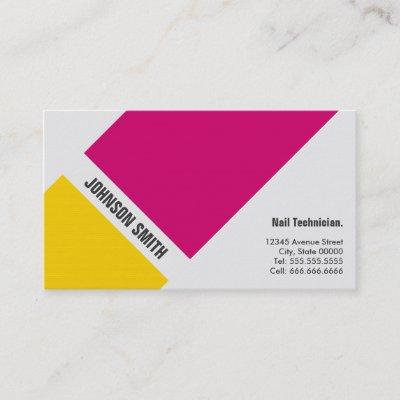 Nail Technician - Simple Pink Yellow