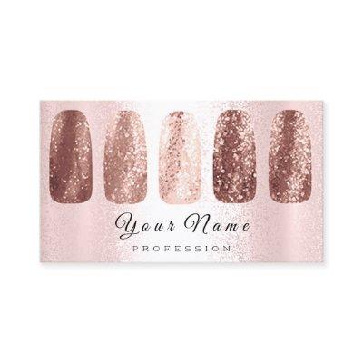 Nails Art Glitter Silver Gray Rose Glam