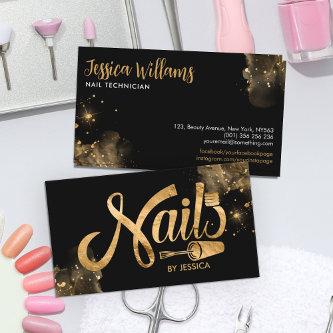 Nails Logo graphic - Golden Texture