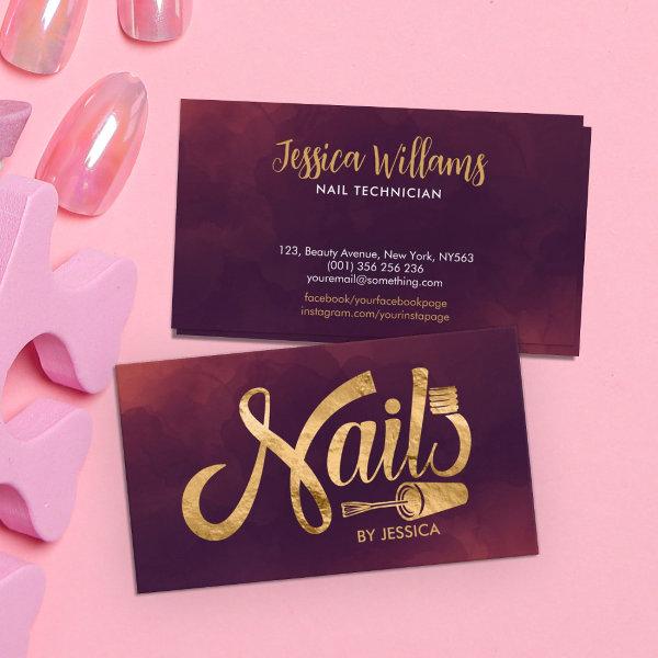 Nails Logo graphic - Golden Texture