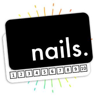 nails. loyalty punch card