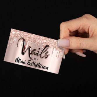 Nails Studio Artist Drips Glitter Rose Blush