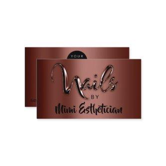 Nails Studio Artist Nails Logo Script Brown VIP