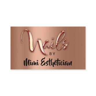 Nails Studio Artist Nails Logo Script Copper Gold