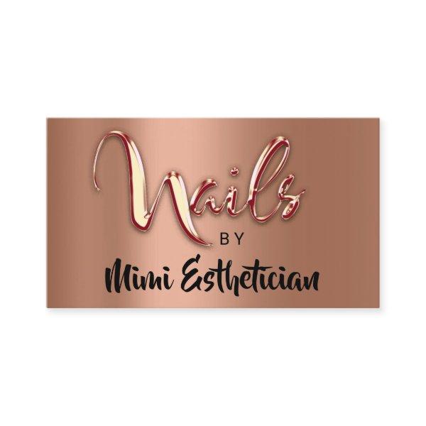 Nails Studio Artist Nails Logo Script Copper Gold