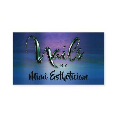 Nails Studio Artist Nails Script Logo Blue Navy