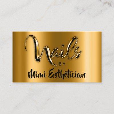 Nails Studio Artist Nails Script Logo Gold VIP