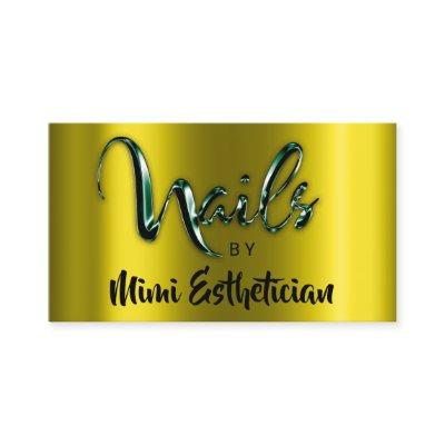 Nails Studio Artist Nails Script Logo MustardGreen
