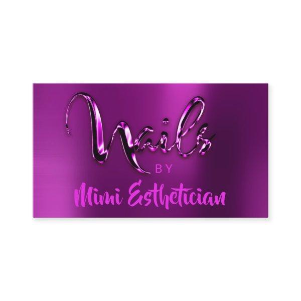 Nails Studio Artist Nails Script Logo Pink Berry