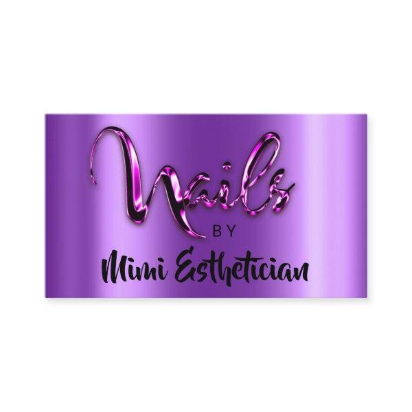 Nails Studio Artist Nails Script Logo Purple Pink