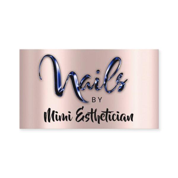 Nails Studio Artist Nails Script Logo Rose Blue