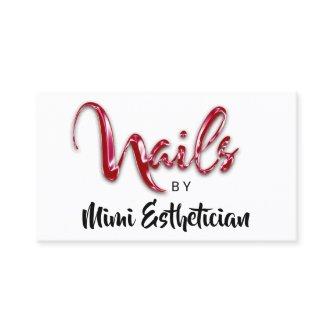 Nails Studio Artist Red Nails Script Red WhiteLogo