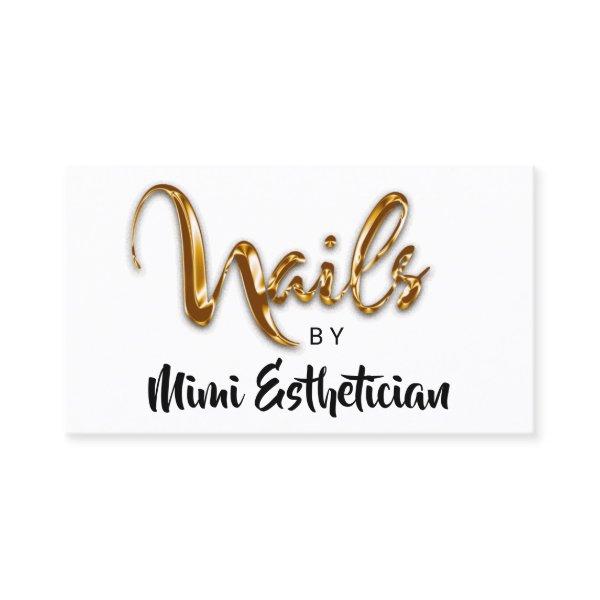 Nails Studio Artist Red Nails Script White Logo