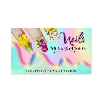 Nails Studio Logo Holograph QR Code Mermaid Busine