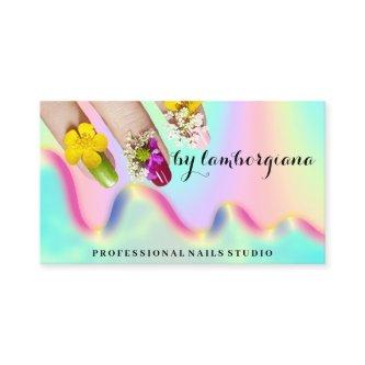 Nails Studio Logo Holograph QR Code Mermaid