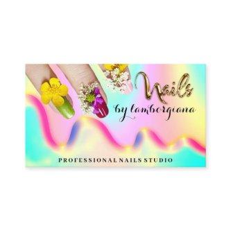 Nails Studio Logo Holograph QR Code Mermaid Gold