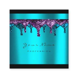 Nails Wax Epilation Depilation Blue Ocean Turquois Square