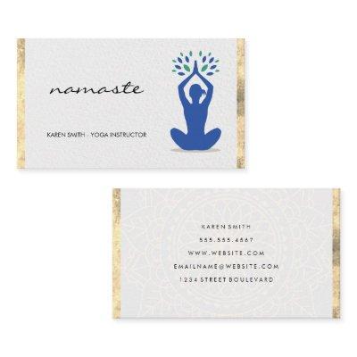 Namaste Yoga Lotus Position Gold Foil