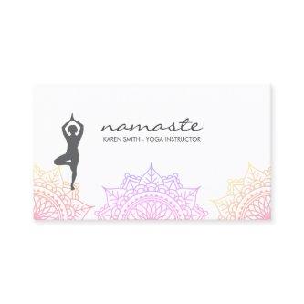 Namaste Yoga Pose Tribal Pattern