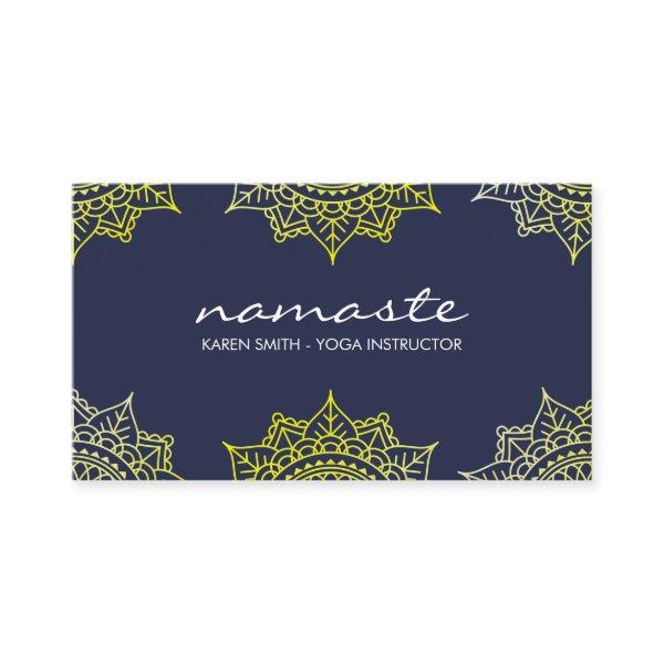 Namaste Yoga Tribal Pattern with lotus position