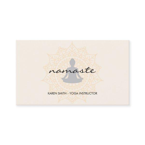 Namaste Yoga Tribal Pattern with lotus position