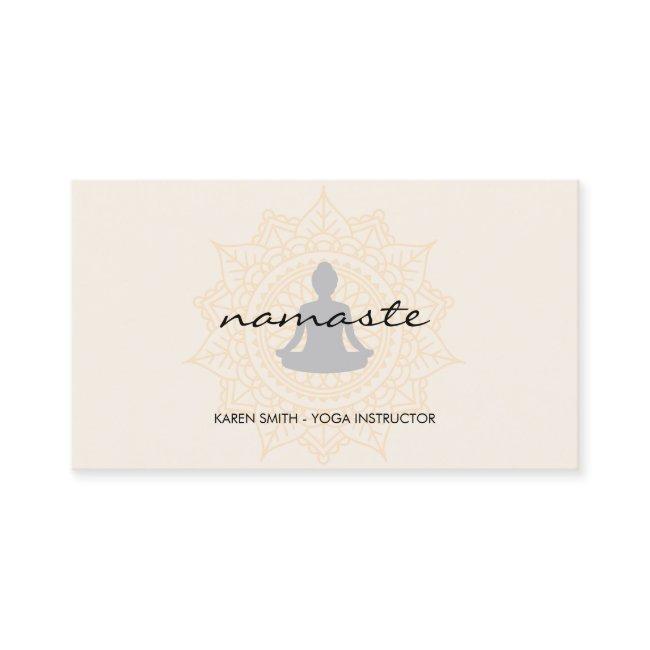 Namaste Yoga Tribal Pattern with lotus position