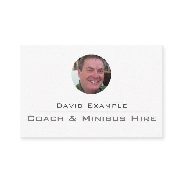 Name and Photo on a Coach & Minibus Hire