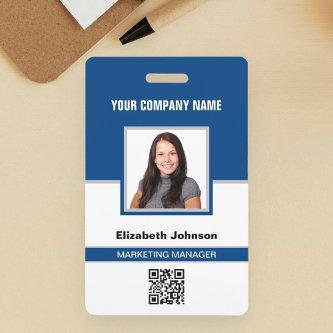 Name Photo Logo QR Code Corporate Employee ID Card Badge