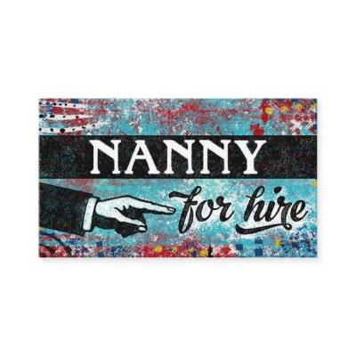 Nanny For Hire  - Blue Red