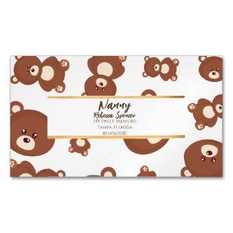 Nanny of Little Bears Square Magnet