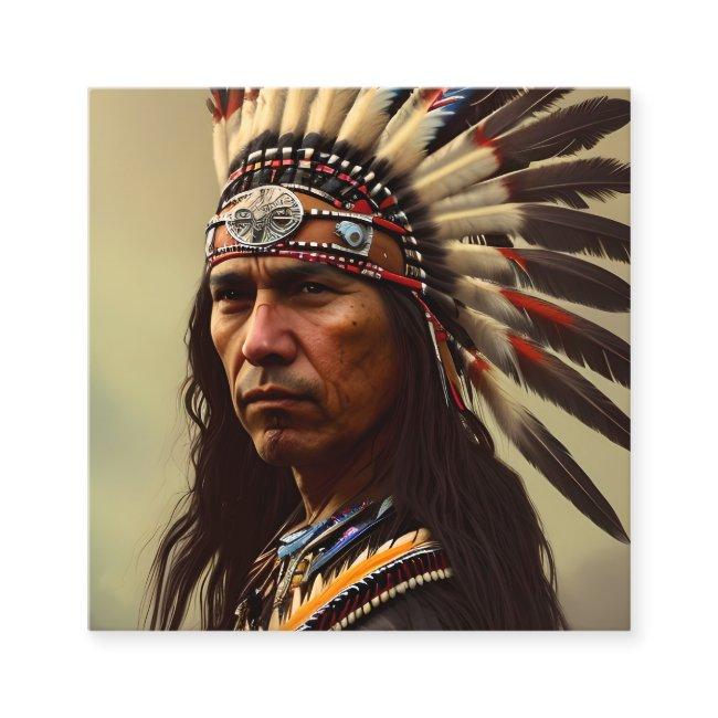 Native American Indian Warrior Square