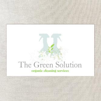 Natural Cleaning Service Spray Bottle Logo