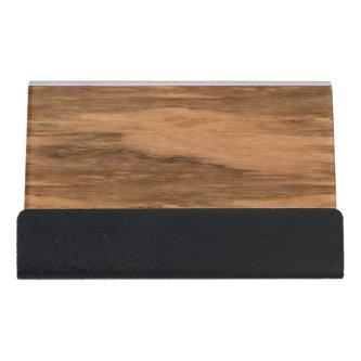 Natural Eucalyptus Wood Grain Look Desk  Holder