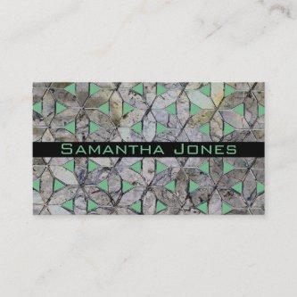 Natural Gray Stone Mosaic, flower of life