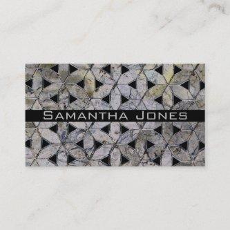 Natural Gray Stone Mosaic, flower of life
