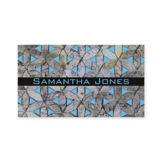 Natural Gray Stone Mosaic pattern flower of life