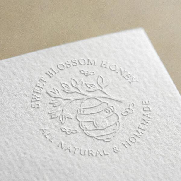 Natural Honey Bee Hive Honey Bee Farm Business Embosser
