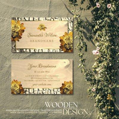 Natural Light Brown Wood Grain Tree Bark Floral