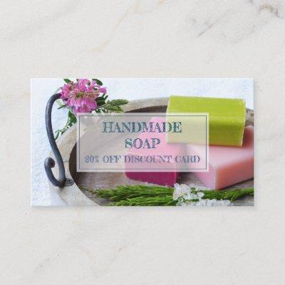 Natural Organic Handmade Soap Discount Card