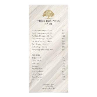 Natural Spa Salon Price List Rack Card