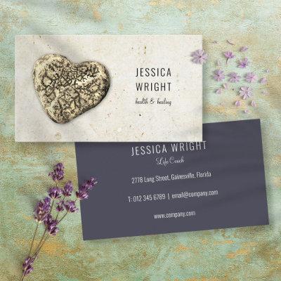 Natural Stone Pebble Heart Rustic