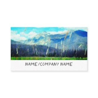 nature art mountain landscape blue sky clouds