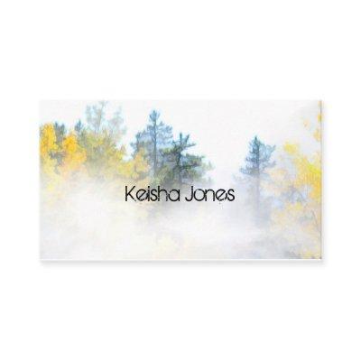 nature art mountain pines in fog custom