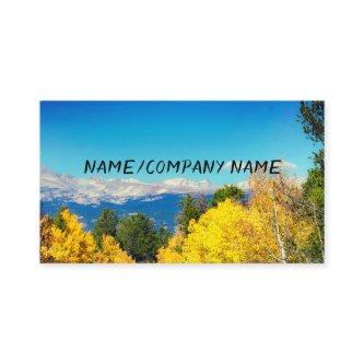 nature art mountain yellow aspen fall color