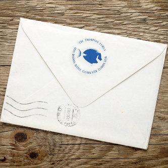 Nature Botanical Return Address Tropical Fish Self-inking Stamp