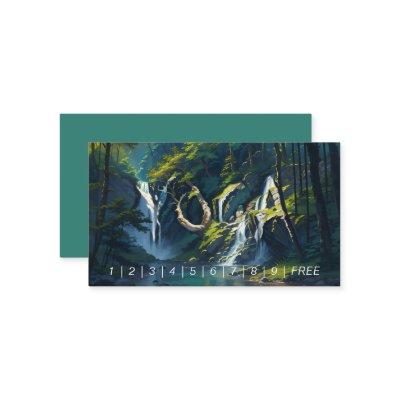 Nature Forest YOGA Hidden Text Meditation Teacher Loyalty Card