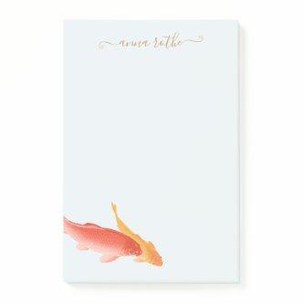 Nature Koi Fish Personalized Post-it Notes