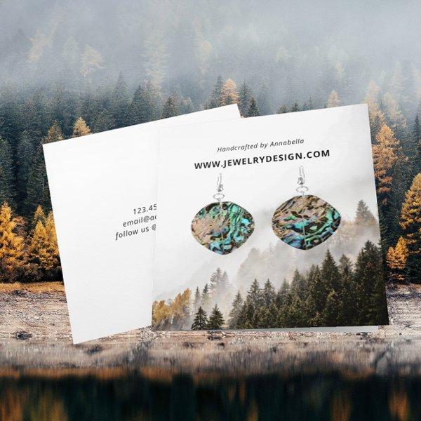 Nature Pine Woods Earring Jewelry Display Card